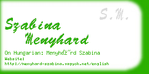 szabina menyhard business card